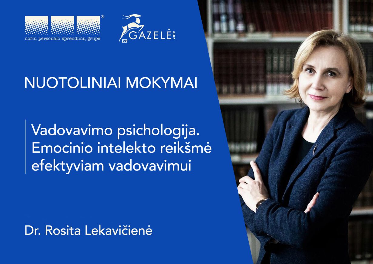 Vadovavimo psichologija. Emocinio intelekto reikšmė efektyviam vadovavimui logo