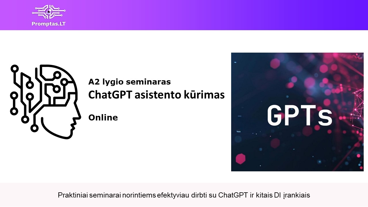 Asmeninio GPTuko (asistento) kūrimas logo