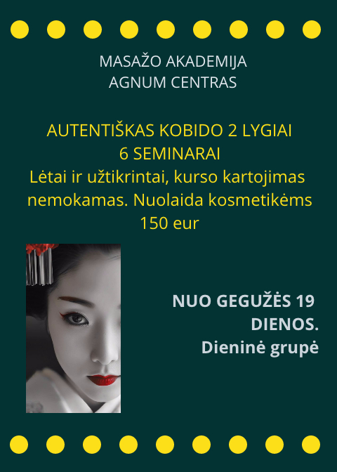AUTENTIŠKO KOBIDO VEIDO MASAŽO MOKYMAI  1,2 lygiai. Nuo gegužės 19 d. logo