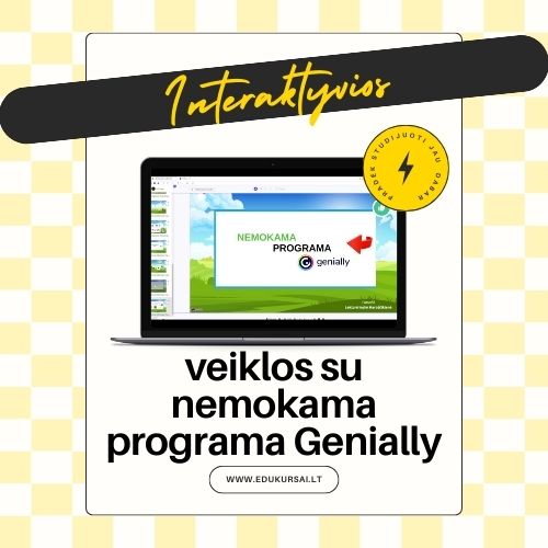 Interaktyvių užduočių, interaktyvių veiklų kūrimas su nemokama programa Genially