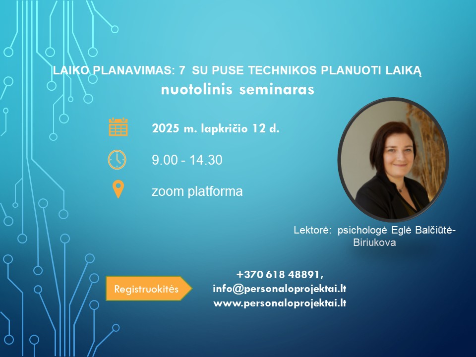 Laiko planavimas ir darbo organizavimas: 7 su puse technikos planuoti laiką logo