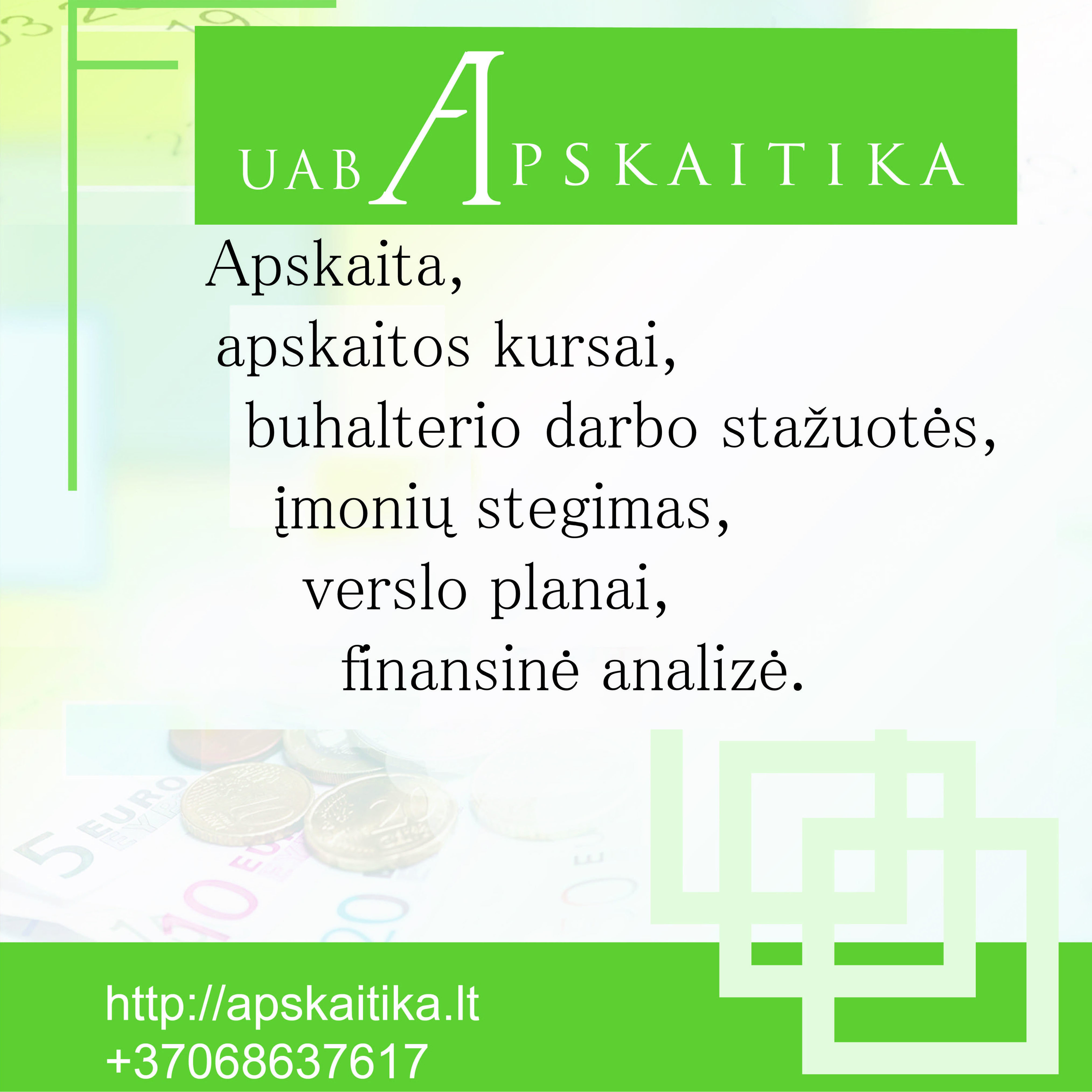 Finansinės apskaitos ir mokesčių pagrindai. Institucinio lygio programa. logo